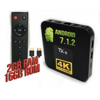 Android BOX smart tv 2GB Ram-16GB 4K ULTRA HD TX9
